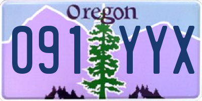 OR license plate 091YYX