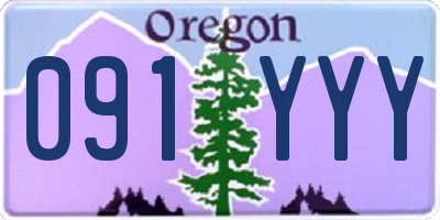 OR license plate 091YYY