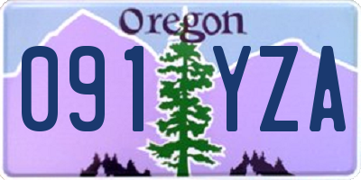 OR license plate 091YZA