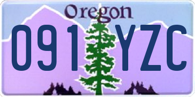 OR license plate 091YZC