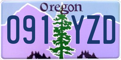 OR license plate 091YZD