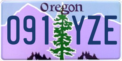 OR license plate 091YZE
