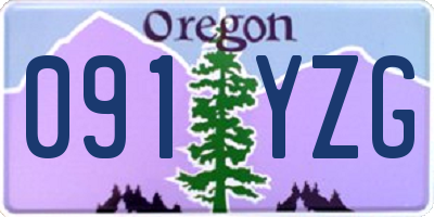 OR license plate 091YZG