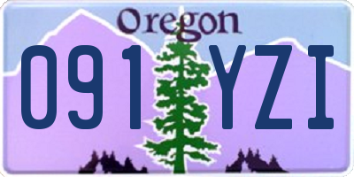 OR license plate 091YZI