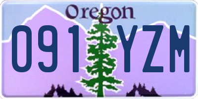 OR license plate 091YZM
