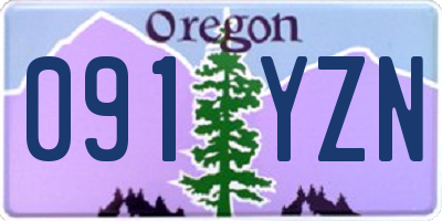 OR license plate 091YZN