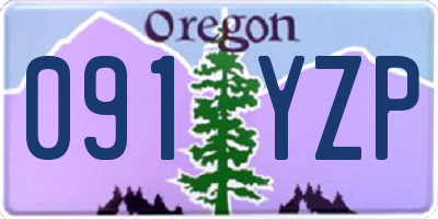 OR license plate 091YZP