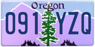 OR license plate 091YZQ