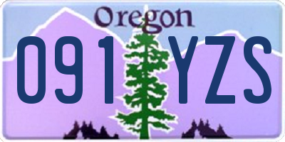 OR license plate 091YZS