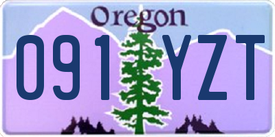 OR license plate 091YZT