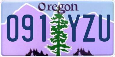OR license plate 091YZU