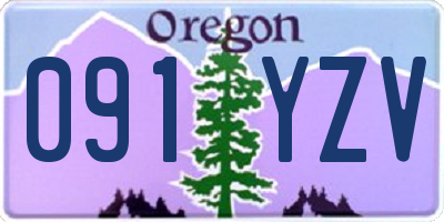 OR license plate 091YZV