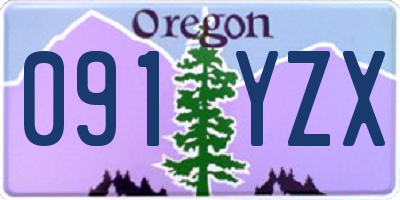 OR license plate 091YZX