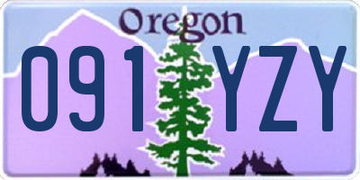 OR license plate 091YZY