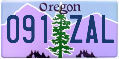 OR license plate 091ZAL