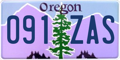 OR license plate 091ZAS