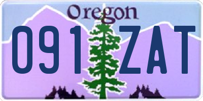 OR license plate 091ZAT