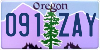 OR license plate 091ZAY