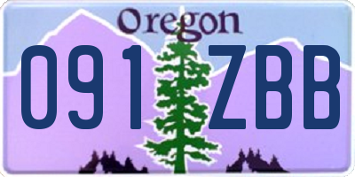 OR license plate 091ZBB