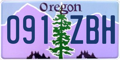 OR license plate 091ZBH