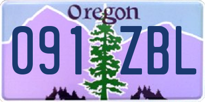 OR license plate 091ZBL
