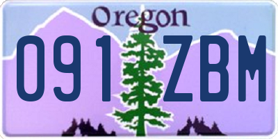 OR license plate 091ZBM