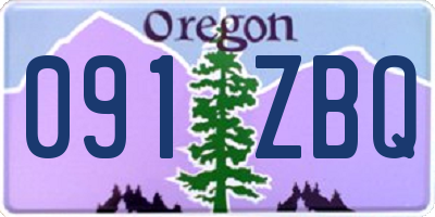 OR license plate 091ZBQ