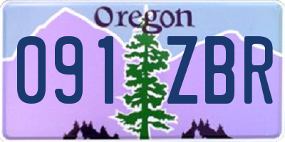 OR license plate 091ZBR