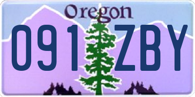 OR license plate 091ZBY