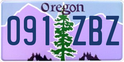 OR license plate 091ZBZ