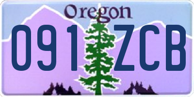 OR license plate 091ZCB