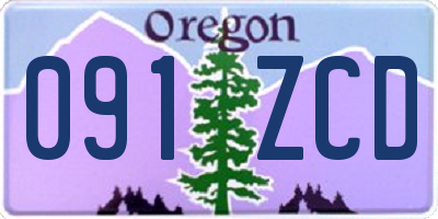 OR license plate 091ZCD