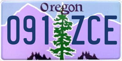 OR license plate 091ZCE