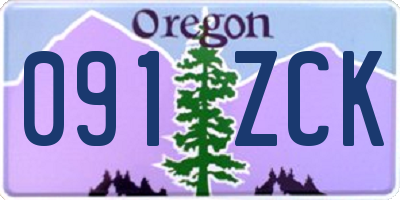 OR license plate 091ZCK