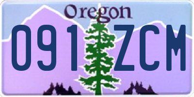 OR license plate 091ZCM
