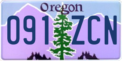 OR license plate 091ZCN