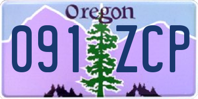 OR license plate 091ZCP