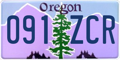 OR license plate 091ZCR