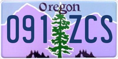 OR license plate 091ZCS
