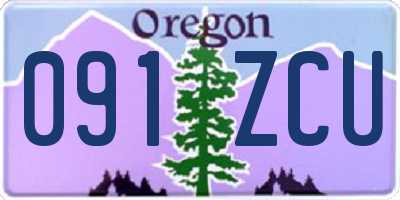 OR license plate 091ZCU