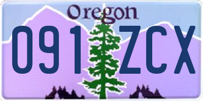 OR license plate 091ZCX