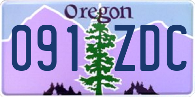 OR license plate 091ZDC
