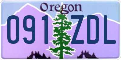 OR license plate 091ZDL