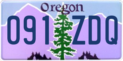 OR license plate 091ZDQ