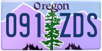 OR license plate 091ZDS