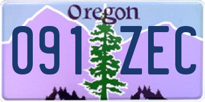 OR license plate 091ZEC
