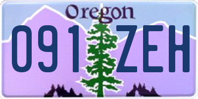 OR license plate 091ZEH