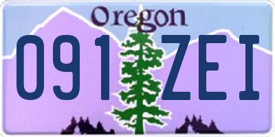 OR license plate 091ZEI