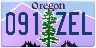 OR license plate 091ZEL