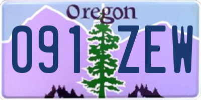 OR license plate 091ZEW